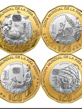 Commemorative FIFA World Cup 2026 Two-Tone  Collector Coin set W/4 Monedas